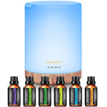 300ml Essential Oil Diffuser with 6 Bottles